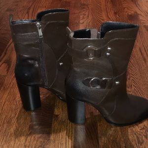 Zara brown leather boots